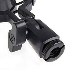 SimpleLife Universal Microphone Shock Mount Holder Clip Anti Vibration Suspension High Isolation For Large Diaphragm Condenser Microphones (Black)