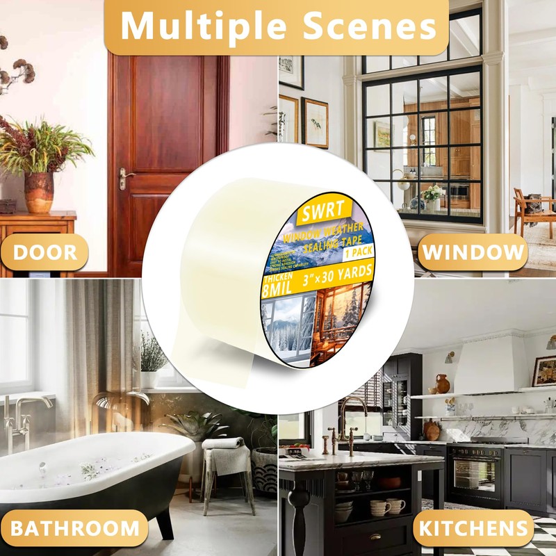 SWRT 3”x 30 YD 8 Mil Heavy Duty Transparent Window