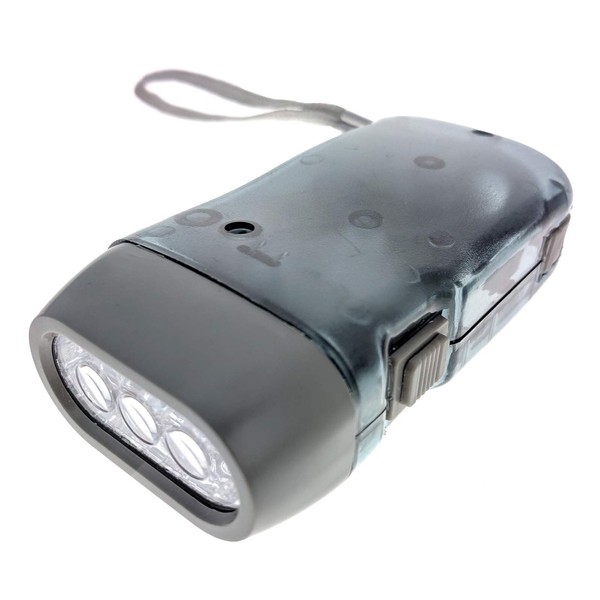 ASR Outdoor Emergency Motion 3 LED Dynamo Squeeze Action Rechargeable Flashlight - No Batteries