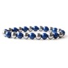 GOLD STONE Terahertz Ore, Northern Stone Blue Bracelet, 0.3 inches