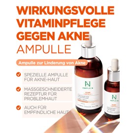 Coreana AMPLE:N VC Shot Ampoule 1.01 fl. oz (30 ml) - Anti-Ageing Skin Clearing Face Serum, Reduces Fine Lines, Sun Damage, for Dark Spots, Radiant Skin, Even and Firm Skin