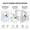 Bathroom Glass Shower Door Squeegee, Silicone & Metal, Black, 10"W