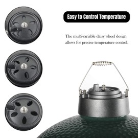 Grill chimney top vent cap,Dracarys large big green egg accessories chimney vent cap top vent bbq and grill top vent bbq damper chimney cap accessories damper replacement parts