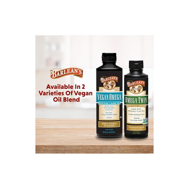 Barleans Lignan Omega Twin Oil, 12-oz