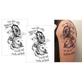 2 Sheets Temporary Sailor Tattoo Ship Anchor Tattoos Th482x2