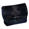 'Green Kilt Bag/Belt "Mjolnir Thor's Hammer Pendant with Black Leather