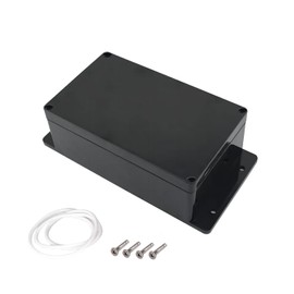 Wutusent Junction Box ABS Plastic Dustproof Waterproof IP65 Universal Electrical Boxes Project Enclosure with Fixed Ear Black (4.5" x 3.5" x 2.2"(Pack of 1))