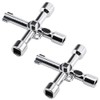 Utility 4-Way Multi-Functional Utilities Keys,Gas Key, 2 Pcs Electric Cabinet