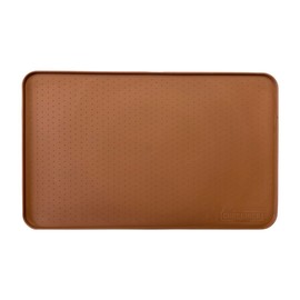 Croc Liner Silicone Cats and Dogs Feeding Mat, Waterproof, Raised Edge, Dishwasher Safe, Pet Placemat Tray, Utility Mat (Brick, Small Size - 11 1/4 x 18 1/8)