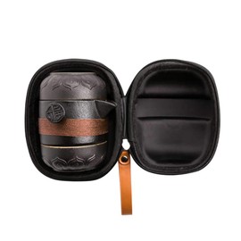Portable Travel Tea Set with Case, Chinese Kung Fu Teapot 1 Pot 2 Cups, Ceramic Tea Pot Set, for Outdoor Picnic Business