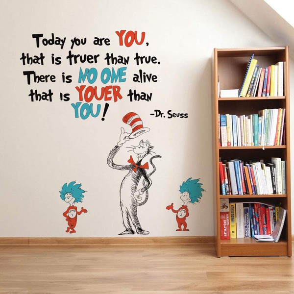 Runtoo Dr Seuss Wall Decals Inspirational Quotes Today You are