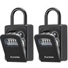 Puroma Lock Box, Large Key Lock Box Resettable Combination Lockbox,