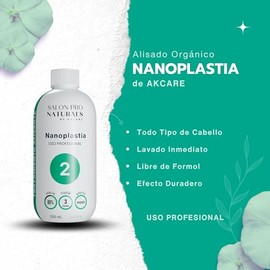 Nanoplastia Capilar Alisado Sin Formol | Tratamiento Profesional | Con Keratina Orgánica | Todo Tipo de Cabello | 250 ml x 3