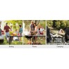 NOVSIGHT Portable Camping Table Adjust Height Folding BBQ Roll Up