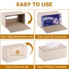XNONE Tissue Box Cover Linen Tissue Box Holder Rectangle Tissue