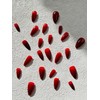 24-Piece Long Almond Shape Press-On Nails, Glossy Bright Red, False
