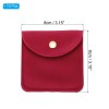 Zaplyte 10Pcs 8x8cm Jewelry Pouches with Snap Button Soft Storage
