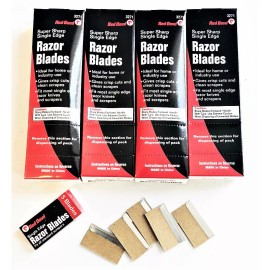 Red Devil 200 RED DEVIL SUPER SHARP STRAIGHT SINGLE EDGE RAZOR BLADES SCRAPER KNIFE #3271