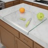 LANGBOHOS Glass Cutting board for Kitchen with Lip，Clear Cutting board