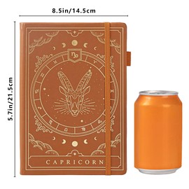 TIEFOSSI Constellations Dotted Journal Notebook-A5 Writing journals with 100gsm 400pages Paper, Hardcover Bullet Organizers Notebook for Women, Men, Teens (Capricorn)