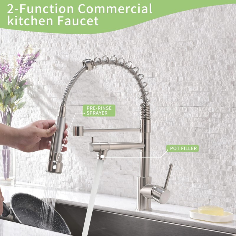 AIMADI Contemporary Kitchen Sink Faucet,Single Handle Stainless Steel Kitchen Faucets