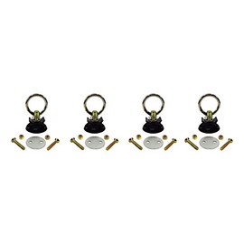 Pit Posse Aluminum L Track Anchor Tie Down Rings (4 Pack) S Track Quick Disconnect System - Enclosed Cargo Trailer, Utility, Flatbed, Truck, SUV, RV, Cargo, Hauling - 4000lb Pull Capacity (Black)