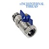 UNDERFLOOR Heating 1 inch Manifold Isolation Valve RED Blue Handle