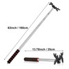 Retractable Billiards Pool Cue Stick Bridge with Head, Stainless Steel