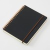DESIGNPHIL 15222006 Midori Ring Notebook, Grain, B6 Transformation, Black