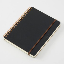 DESIGNPHIL 15222006 Midori Ring Notebook, Grain, B6 Transformation, Black