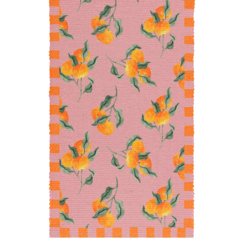 furn. Oranges Indoor/Outdoor Table Runner, Pink, 180 x 35cm