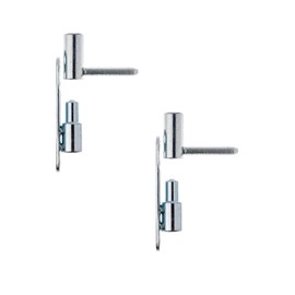 Gedotec Hinges – Renovation Hinges Made of Solid Steel – Galvanised | P50 | Pack of 2 Door Hinges for Drilling into Windows and Doors | Door Hinges for Wood and Plastic with Ball Bearing