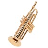 Trumpet Model Ornaments Exquisite Brass Miniature Instrument Desktop Decoration Gold