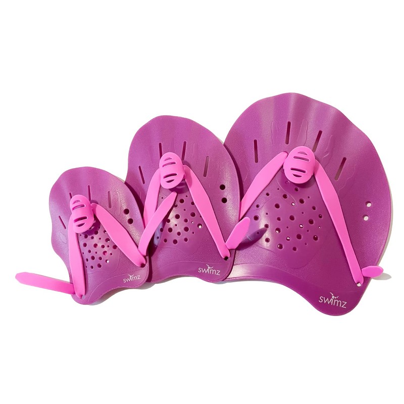 Swimz Excel Technical Hand Paddles - Purple / Pink (Small)