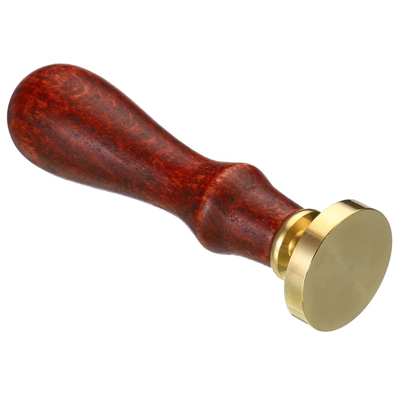PATIKIL 25mm Round Blank Wax Seal Stamp, Removable Brass Head