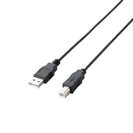 ELECOM U2C-JB10BK RoHS Compliant & Environmental Package Eco USB Cable for Printers, USB 2.0 A-B Type 3.3 ft (1 m) Black (2010 Model)