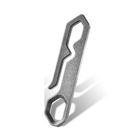 Hamans Titanium Belt Key Holder Clip Key Chain Holder Quick Release Keychain with Keyring, Stonewash, Medium