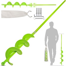 Detachable 34 x 3 Garden Auger Drill Bit,Auger Spiral Drill Bit for Planting Bulbs and Potted Plants & No Need to Squat Down, Plant Bit with 3/8" Hex Drive Drill