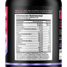 Vitaminas Cabello Mujer de 90 Cápsulas. Ingredientes naturales: Colágeno, L-Cisteina, L-Lisina, L-Metionina, Ácido Hialurónico, Biotina. Womens Hair B Life. (90 Cápsulas)