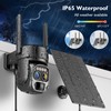 Solar Security Wireless Outdoor Camera,10X Zoom,2K Resolution 360° Pan Tilt