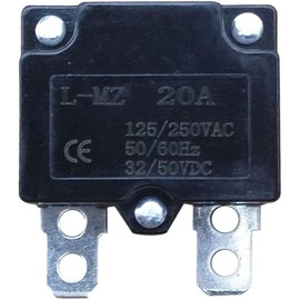 2Pcs 20A 125/250Vac 50Vdc Automatic Reset Relay Fuse Therma Switch Circuit Breaker Current Overload Protector Children Ride On Toy Car Accessories Accessory for RC Car Children Ride on Toys Replacement Parts
