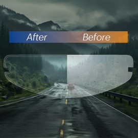 Helmet Anti-Fog Film for Motorcycle Riding - Clear Visor Insert Universal Fit Helmet Visor Fog Resistant Lens 3.46" x 10.7"