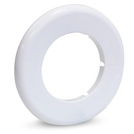 Floor and Ceiling Plate Cover Split Flange, 1-1/4" Escutcheon Plate, PVC Split Flange, Universal Design for Multipurpose Plumbing Applications, White, 5 Pack