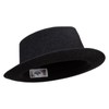 e4Hats.com Wash Denim Wide Upbrim Porkpie Fedora - Black S-M