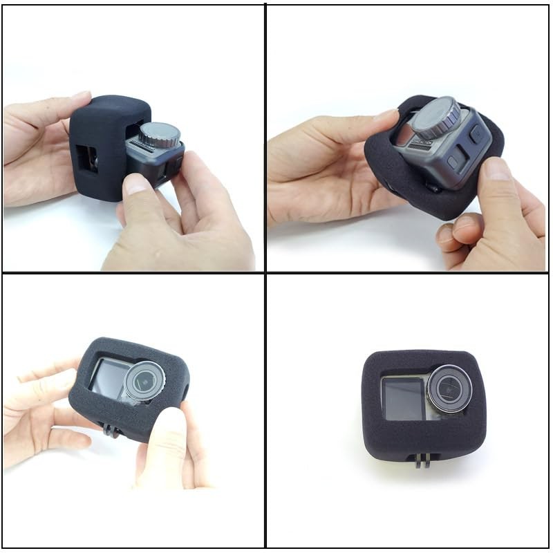 Sports Camera Wind Hood for Dji Action5Pro/4/3 Noise Canceling Sponge