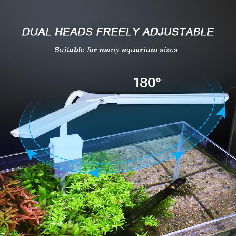 LED Aquarium Light Full Spectrum Clip Fish Tank Light Plants
