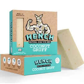 HENCH – Mens Soap Bar Natural Body Soap for Men Exfoliating & Moisturising No Palm Oil Free & No Harsh Chemicals Soothes Dry Irritated Skin