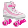 Roller Derby FireStar Youth Girl's Roller Skate White/Pink Size 2