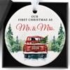 First Christmas Married Couple Christmas Ornament 2026 Wedding Gifts Mr