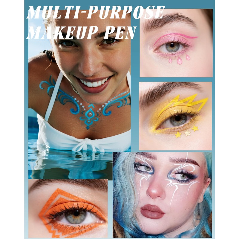 Purple Matte Liquid Eyeliner, Highly Pigmented Eyeliner, Waterproof, Smudge-proof
